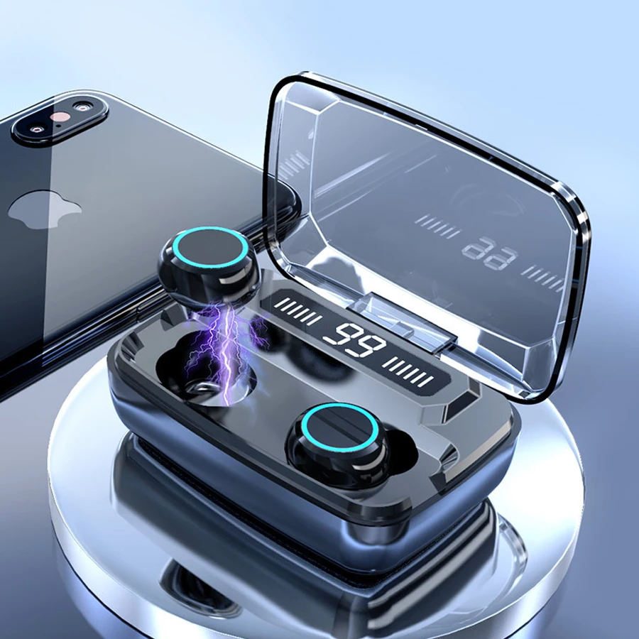 

Bluetooth Earphones TWS 5.0 Mini Wireless Earbuds Earphone With 3500mAh Charging box Deep bass Sports Headset for Mobile phone