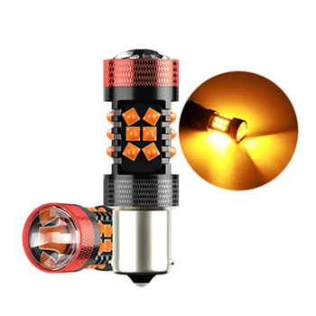 

1 Pair Super Bright LED Bulbs Front Rear Turn Signal Blinker Light Amber 3030 30SMD 1156 P21W 7506 BA15S Car Styling