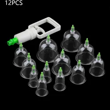 

Cupping Device Vacuum Cupper Cupping 12 Cans Paper Card Loading Gift Household Meridian Health Care Transparent