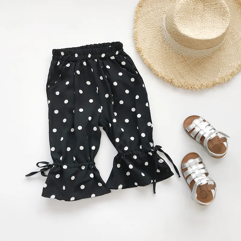 

19 Summer New Style Comfortable Soft Loose-Fit Western Style Girls Beam Leg Pants Polka Dot 53227