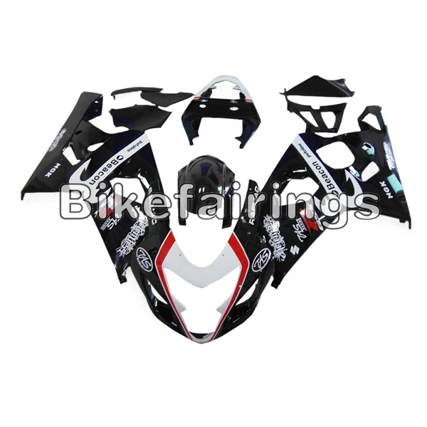 Полный комплект обтекателя Для Suzuki GSXR600 GSXR750 K4 год 2004 2005 04 05 абс пластиковые детали для мотоцикла блеск капота черный, белый цвет