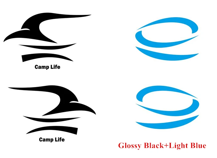 1 комплект короб для дома НА КОЛЕСАХ КАРАВАН дорожный прицеп Camper Van Stripes виниловый Графический набор Переводные картинки наклейки для автомобиля Декор кузова наклейка - Название цвета: Glossy black-Blue