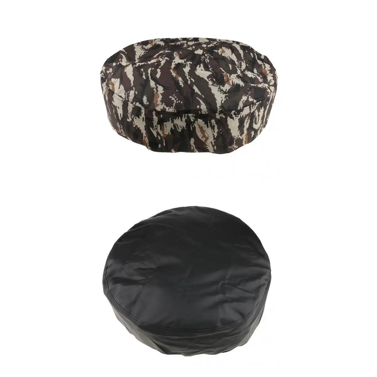 13 ''Camo+ черный чехол для запасного колеса Универсальный подходит для колес диаметром 56 см~ 60 см с прострочкой края и эластичным закрытием