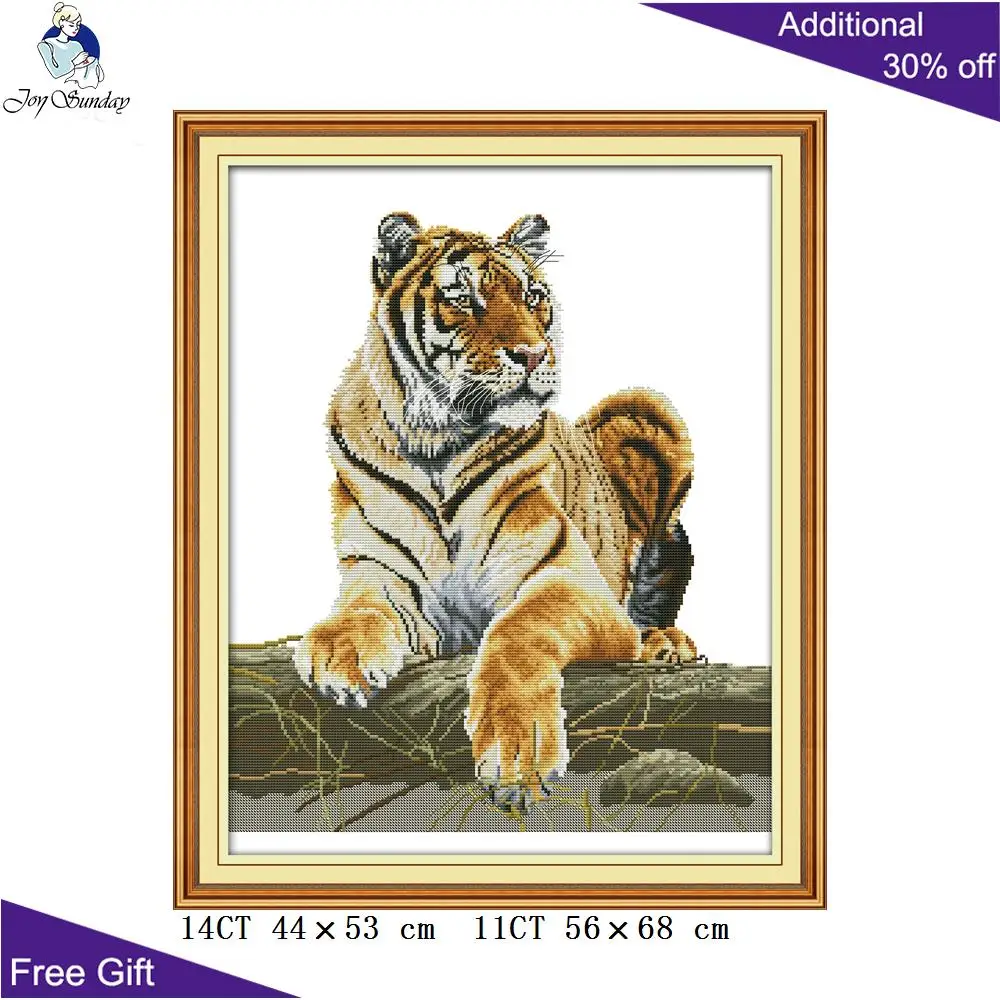 Joy Sunday Tiger вышивка крестиком D576D593D693(2) Домашний декор девять картина с