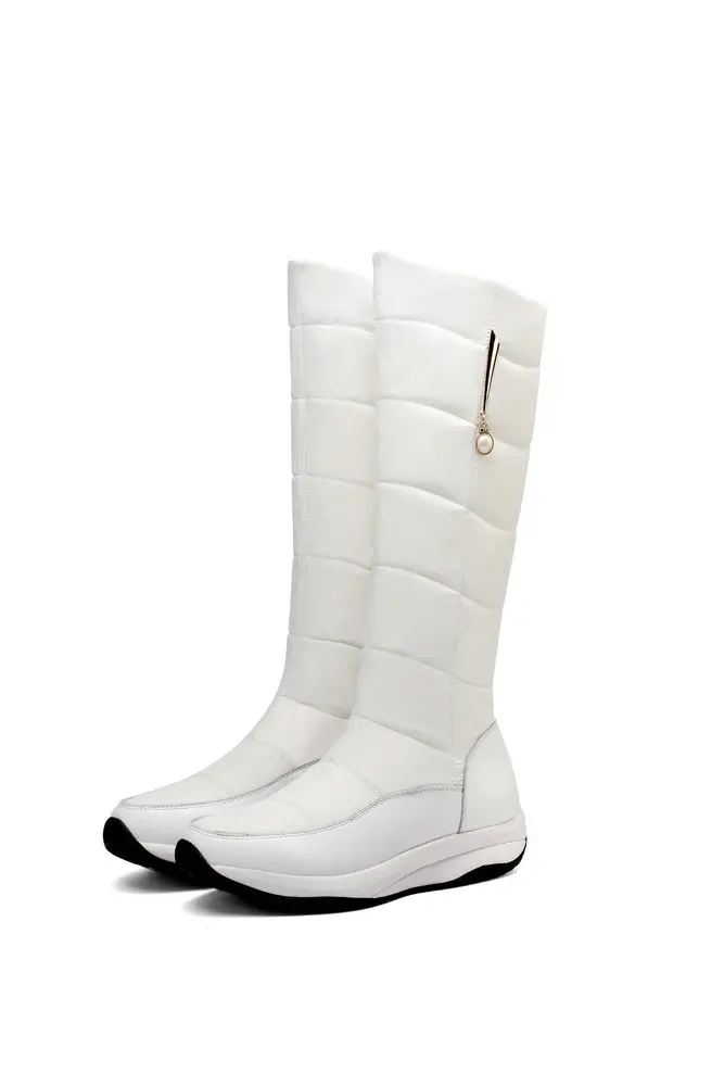 SACFOF Women's Winter Knee High Snow Boots – Waterproof, Fleece Lined, Platform Hidden Wedge, Anti-Slip | Warm Winter Boots For Cold Weather