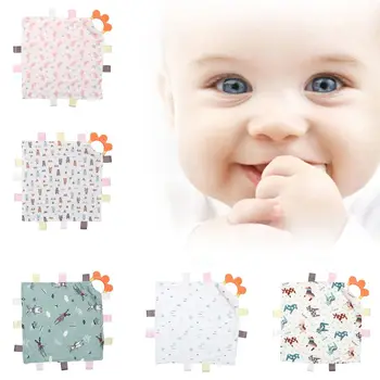 

Newborn Appease Towel Comforter Blanket with Soft Teether Toy Baby Soothing Handkerchief