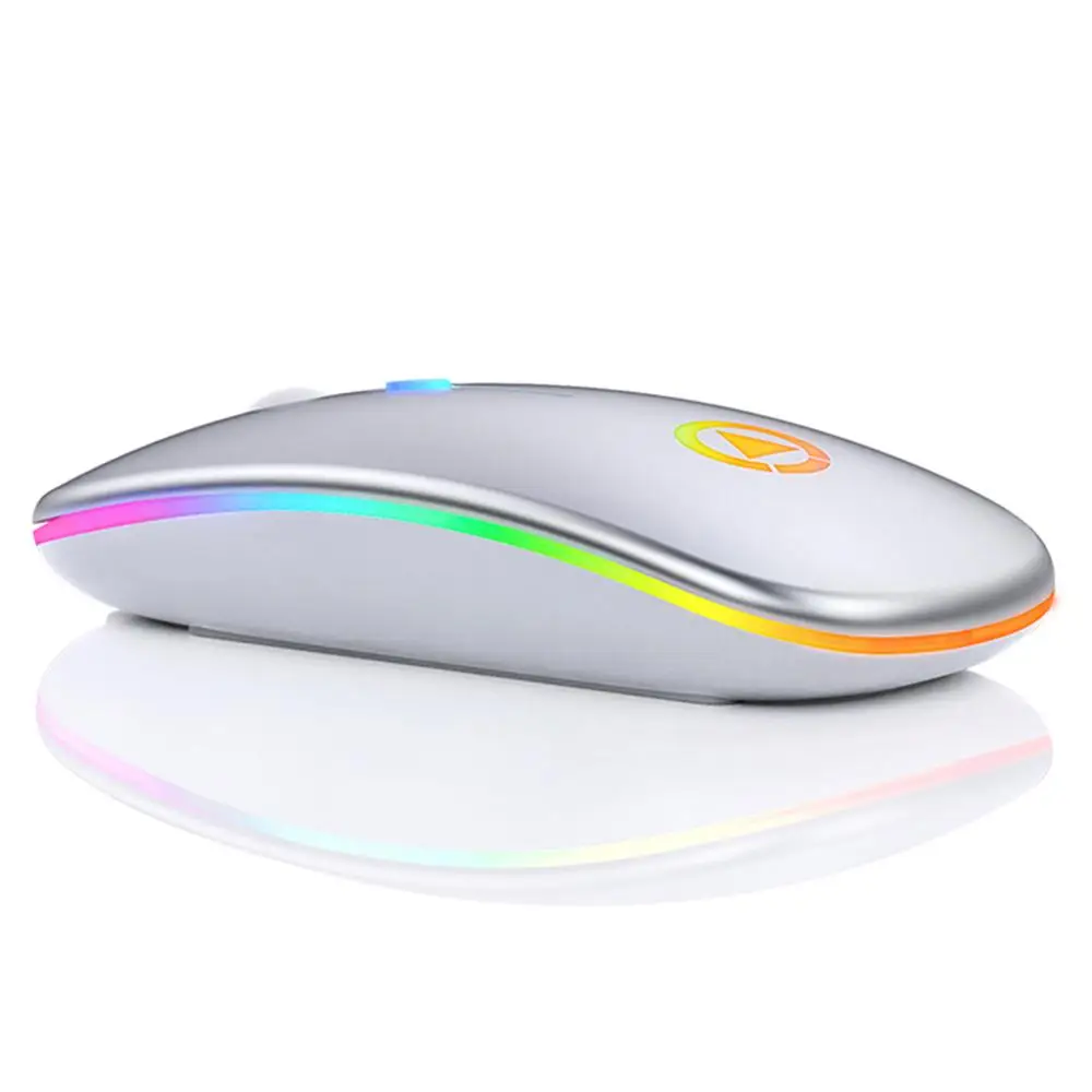 

2.4G Wireless Mouse 1600DPI Optical Gaming Rechargeable Mouse 3 Adjustable DPI Levels 4 Buttons for PC Laptop