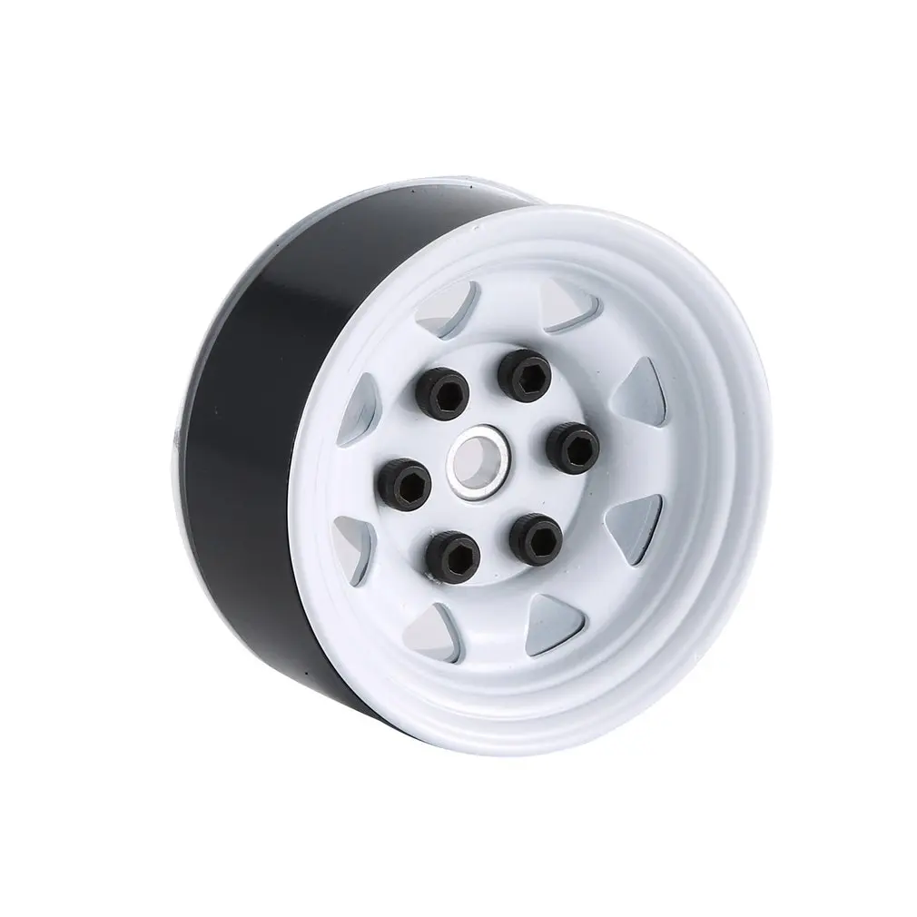 4 ступицы Metalen Velg Beadlock Wiel Hub 1,55 дюймов RC Авто алюминий Zwart Velg voor 1/10 RC Гусеничный Авто модель Speelgoed