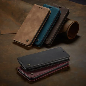 

Business Vintage Frosted Cover Case For Samsung Galaxy S20Ultra Note10 A30SA50A70A81A91 S10Lite S8Plus,Flip Leather Phone Cases