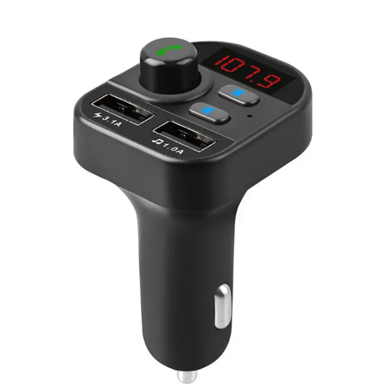 Автомобильное зарядное устройство с двумя usb-разъемами, Bluetooth, fm-передатчик, mp3-плеер, радио, адаптер, комплект