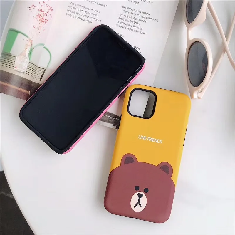 Милый мультяшный медведь Кролик Мягкий силиконовый чехол для iPhone 11 Pro Max противоударный чехол для iPhone 6 6s 7 8 Plus iPhone X XR XS MAX чехол