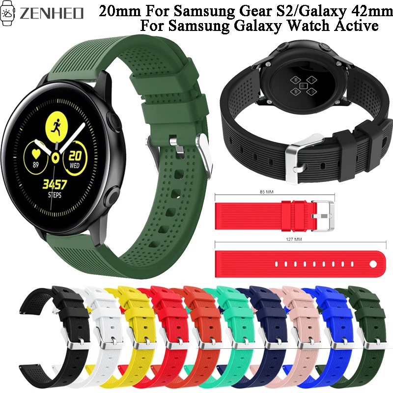 20 мм браслет для samsung Galaxy Watch Active frontier/классический ремешок для samsung Galaxy Watch 42 мм/gear S2 Смарт часы ремешок