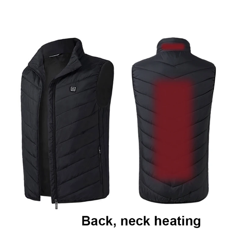 

USB Heated Vest Men And Women Coat Feather Thermal Heated Jacket Winter Fishing Vest Tactical Usb Vest Outdoor Heated Vest +size