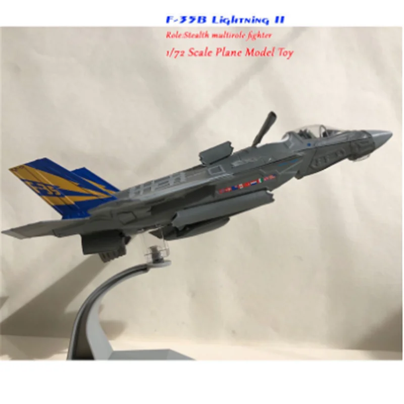 Коллекция 1: 72 Масштаб 22 см Корпус морской пехоты США F-35B модель истребителя молнии Литой Сплав дисплей самолета для детей и взрослых