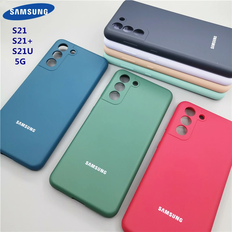 Чехол для Samsung Galaxy S21 Ultra Plus 5G S21FE Шелковый силиконовый чехол + S21Plus S21Ultra защитный