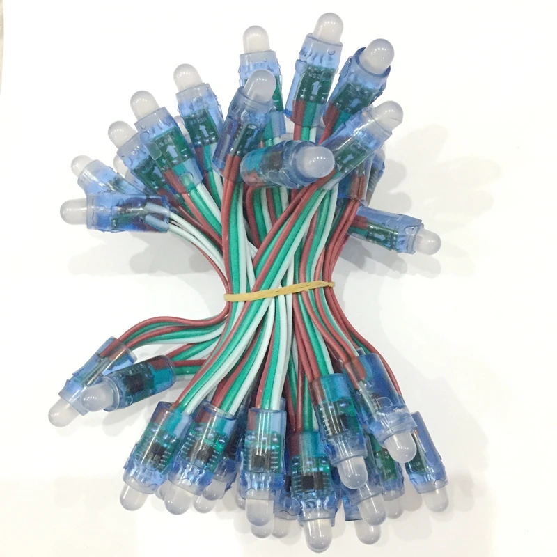 1000 шт. DC5V / DC12V WS2811 IC светодиодный ные модули гирлянда 12 мм полноцветная IP68
