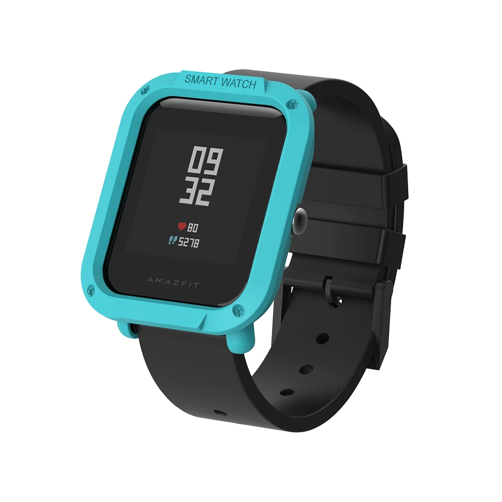 Чехол SIKAI Pace для Amazfit Bip lite Youth GTR GTS, чехол для часов, защитный корпус, аксессуары для умных часов Huami GTR 47 мм 42 мм - Цвет: Mint blue case