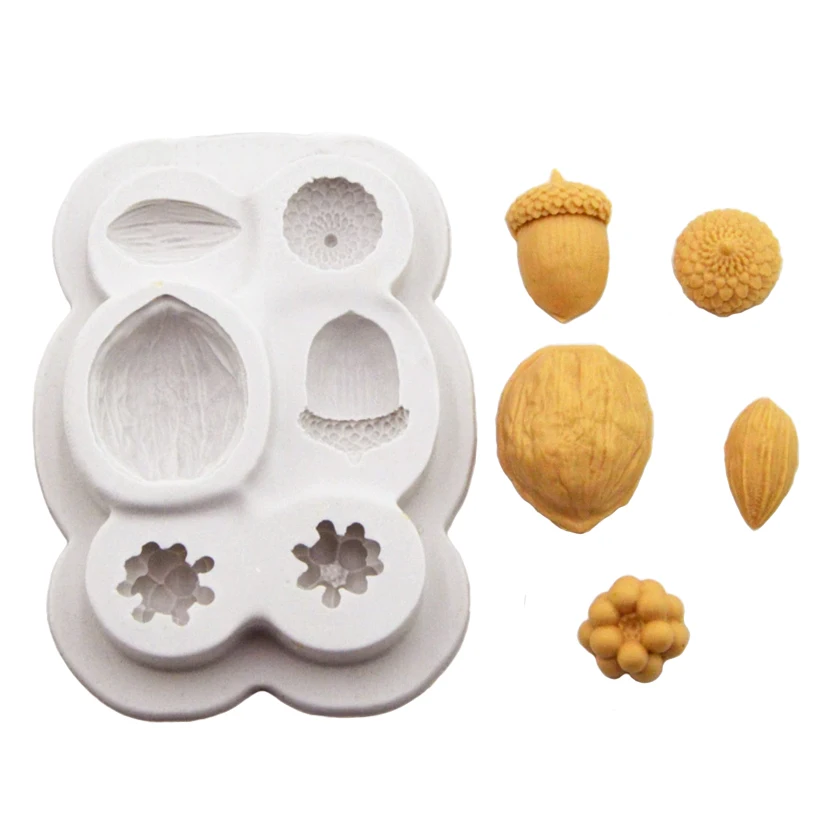 Nüsse Weihnachten Silikon Sugar craft Form Cupcake Backform Fondant Kuchen Dekorations werkzeuge – Detail 3