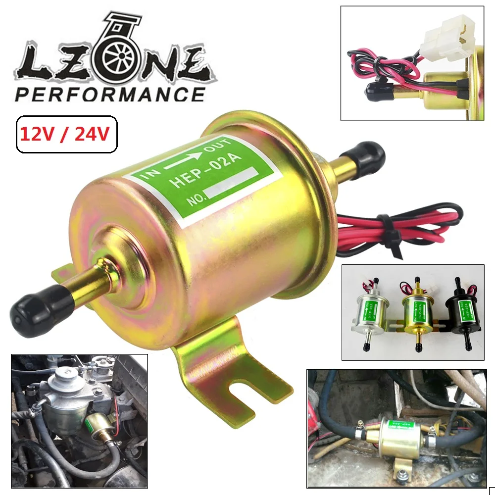 

LZONE RACING-Premum Electric Fuel Pumps Metal Intank Solid Petrol 12V 1.2A Universal 12V Heavy Duty Electric Fuel Pump