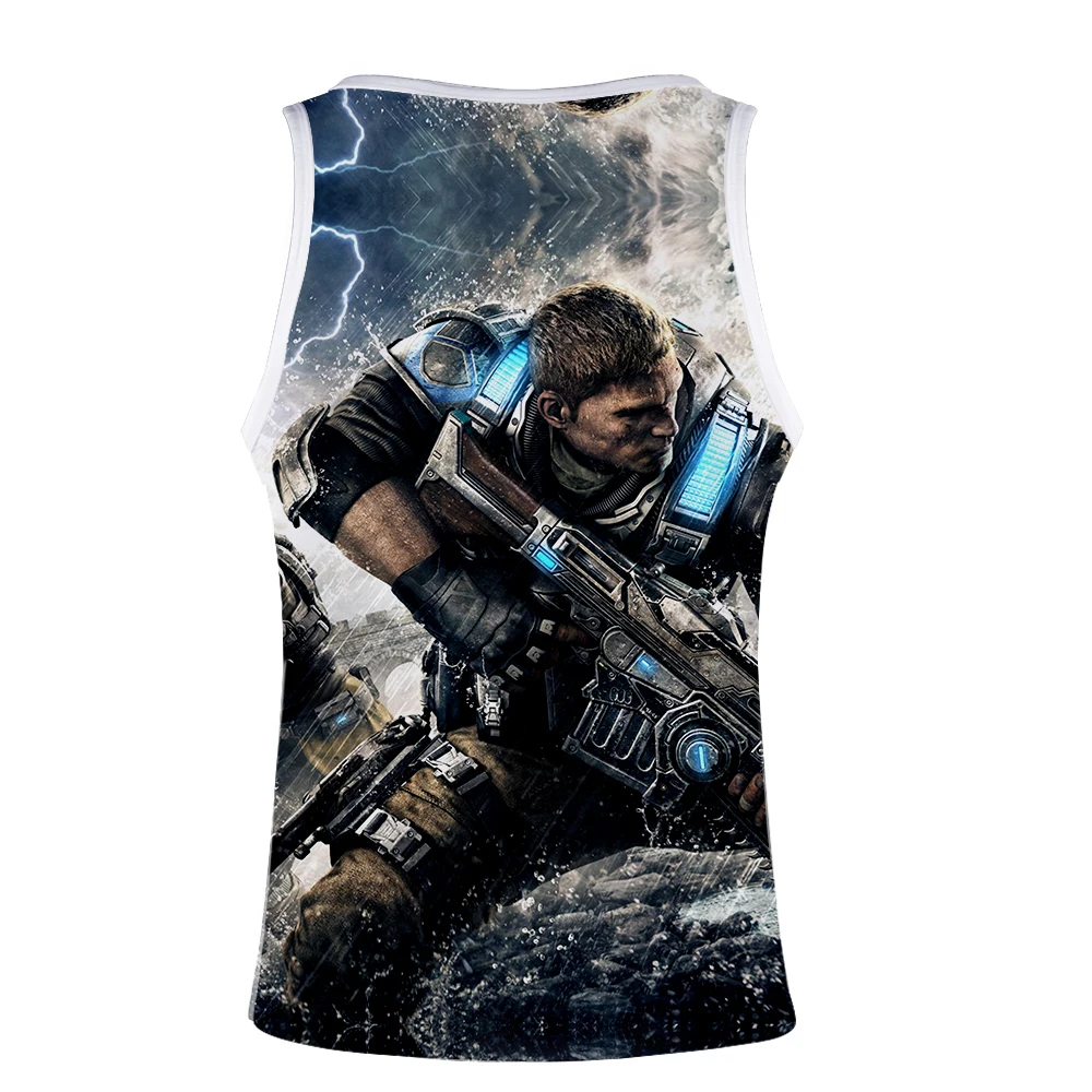 Новинка,, Майки с 3D принтом GEARS 5, топы для женщин и мужчин, летний крутой жилет без рукавов,, Повседневная Уличная одежда