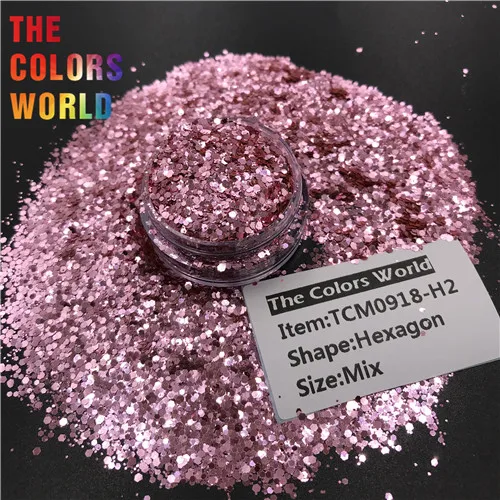 TCM0918-H2 200g TCT-378 массивный микс шестиугольник розовый и красный металлический блеск для ногтей Блестки для украшения ногтей стаканы ремесло DIY аксессуары фестиваль - Цвет: TCM0918-H2 200g
