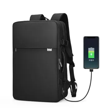 

Expandable Anti-Theft Backpack Men'S Business Backpack Waterproof Large Capacity Travel Computer Bag