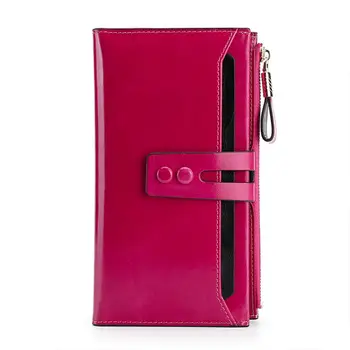 

Wallets for Women Luxury Genuine Leather Wallet RFID Blocking Credit Card Phone Clutch Coin Zipper Purse Wallet
