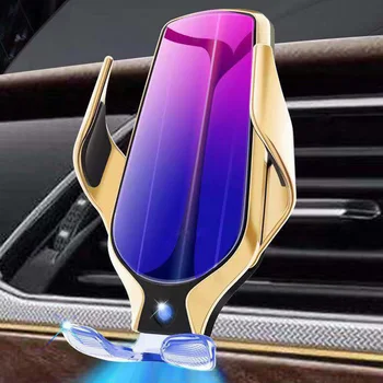 

10W Car Wireless Automatic Clamping Phone Holder For iPhone XS Max Samsung car Smart Sensor and Fast Charger Mobile Phone Holder