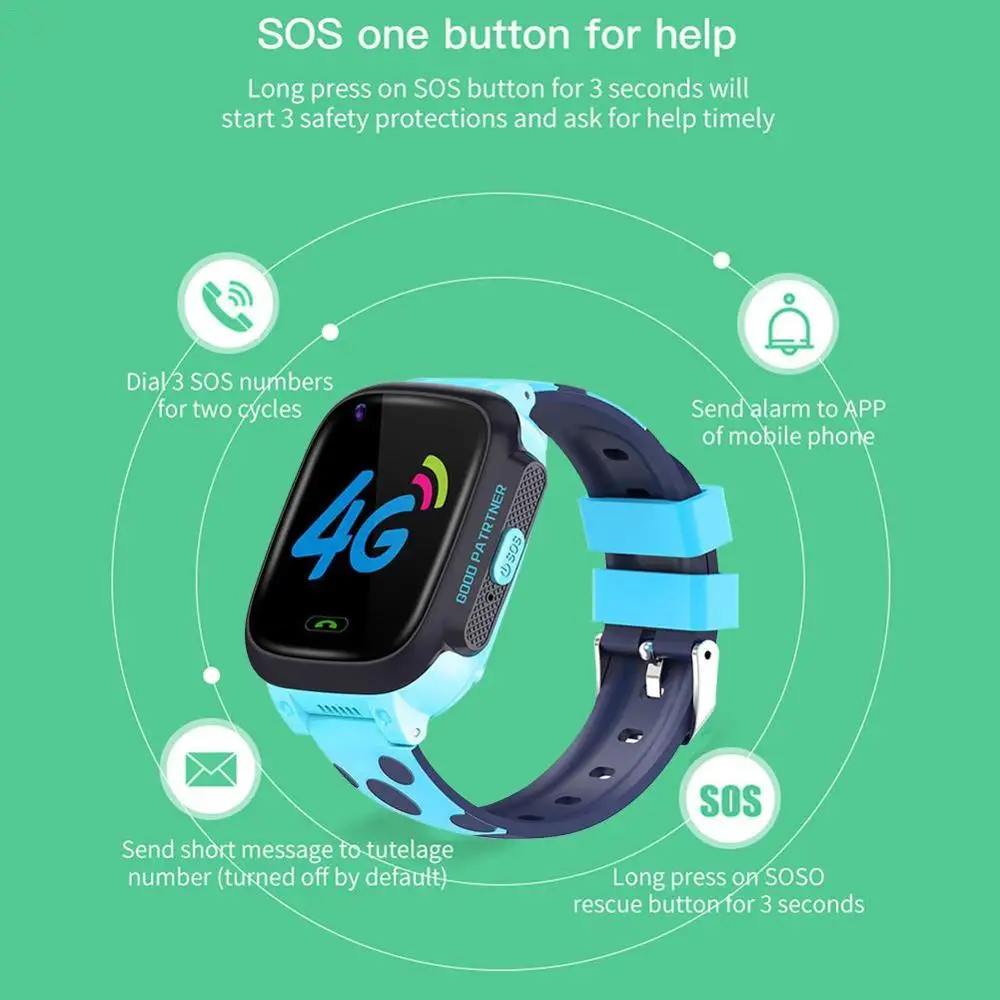 Online Y95 4G niño reloj inteligente teléfono GPS niños reloj inteligente impermeable Wifi Antil Pérdida SIM localizador Smartwatch HD Video llamada
