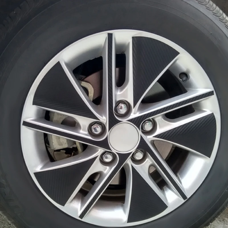 Декоративные наклейки из углеродного волокна для автомобильных колес Toyota Corolla, черные автозапчасти