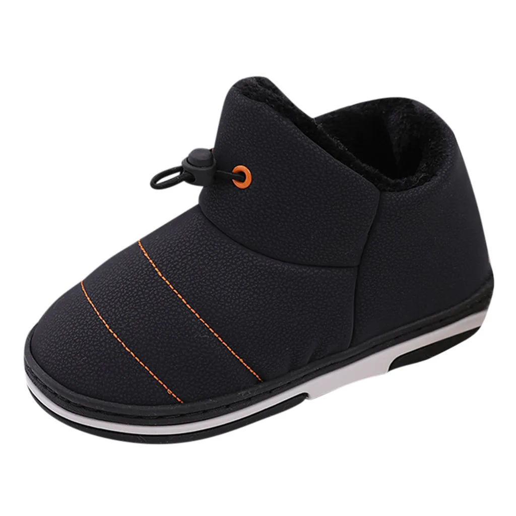 Winter Elastic band Patch Kids Boots Waterproof lightweight snow boot Solid Unisex Nylon Warm girls boots Casual Soft Shoes