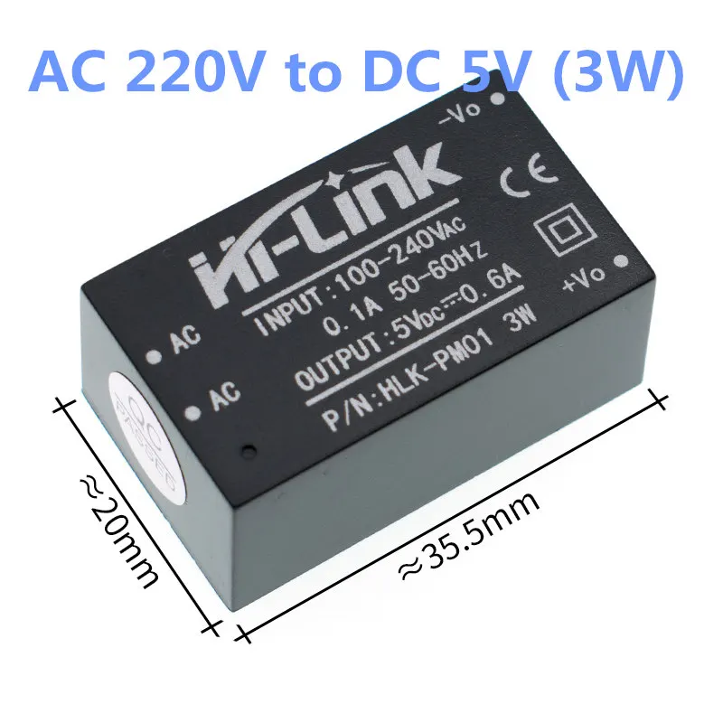 Ультракомпактный модуль питания HLK-PM01 с входным напряжением 100-240V AC и выходным напряжением 5V DC - Цвет: HLK-PM01 (5V)