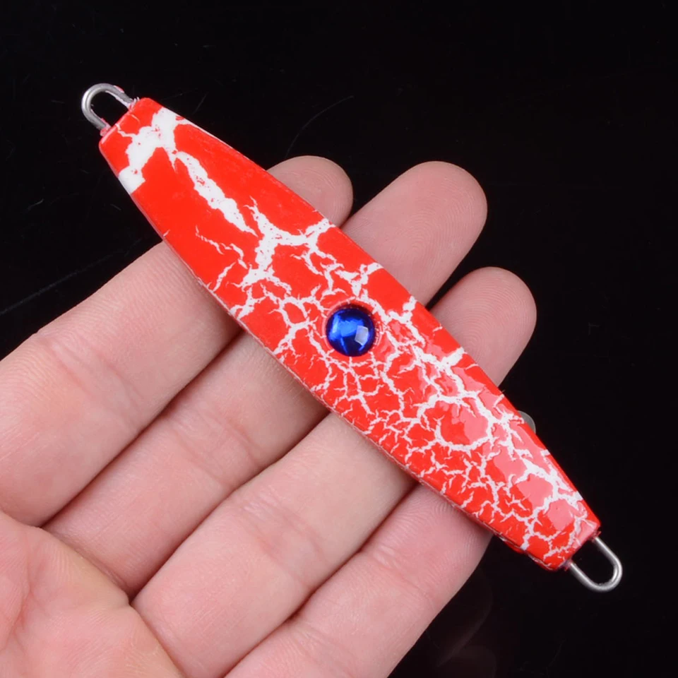 1pcs Artificial Bait 10cm 51g Lead Jig Wobbler Deep Sea Fishing Metal Micro Jig Slow Jigging Hard Bait Spoon Metal Lures Fishing