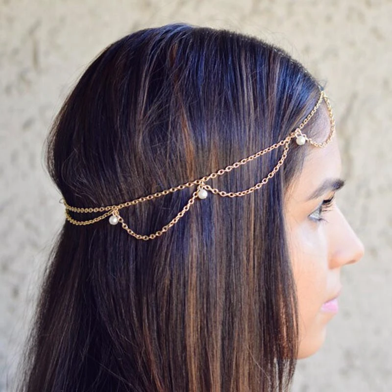 para la cabeza con perlas de imitación, joyería para el diademas, accesorios para cabello de novia, decoración, tocado de boda|Joyería para el cabello| -