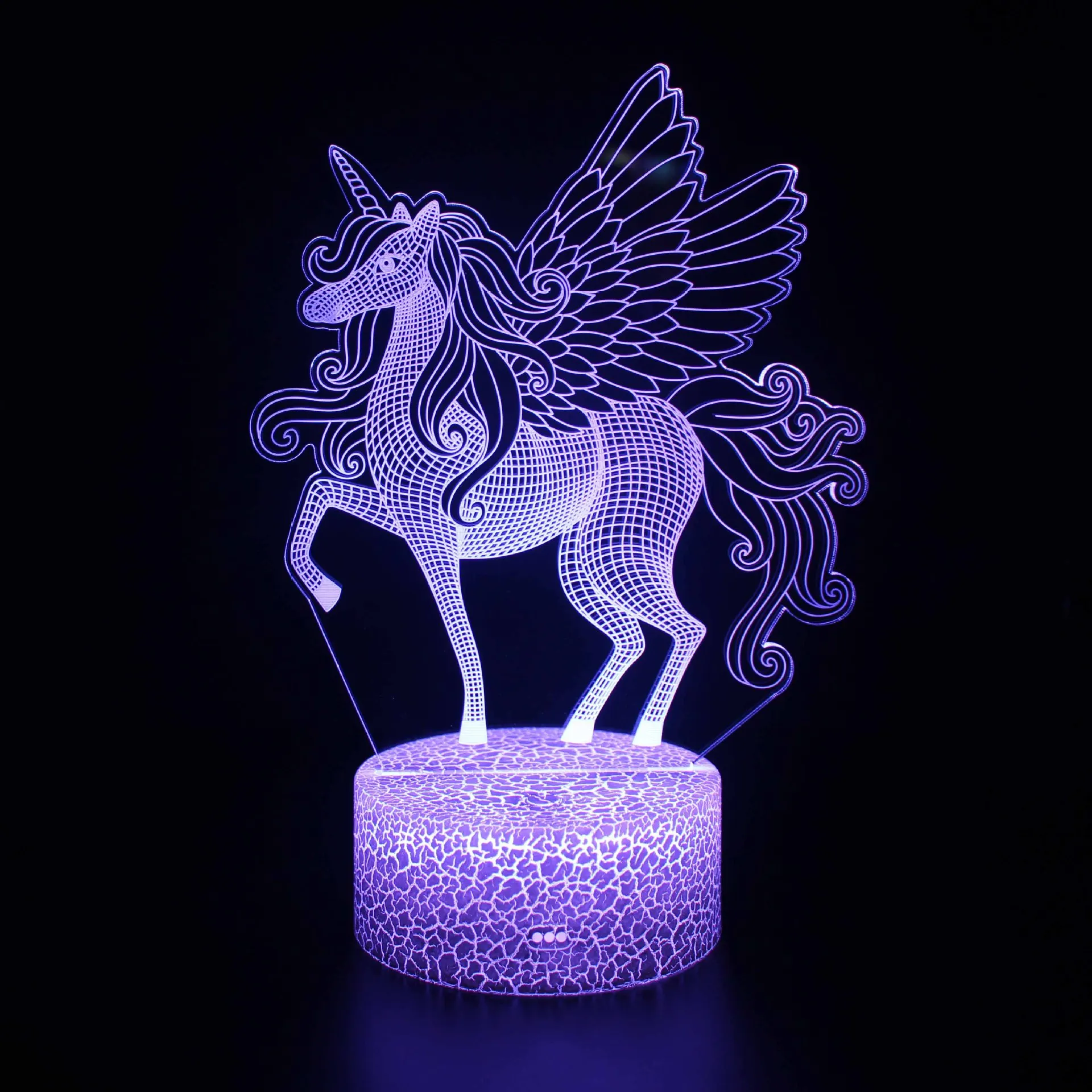 

Hot Sales Unicorn Series 3D Night Lamp Touch Remote Control Colorful Lamp Creative KT-C