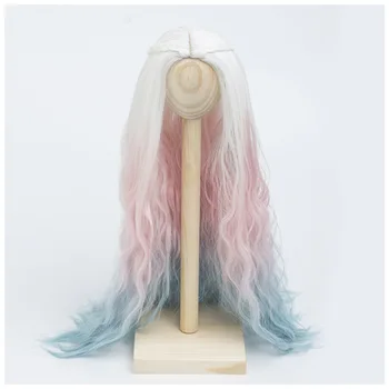 

Toys Dolls Hair Custom Accessories For Wig Cap Stand 1/3 1/4 1/6 43cm 30cm 18 inch Doll Head Wooden Holder Carrier Girls Gift