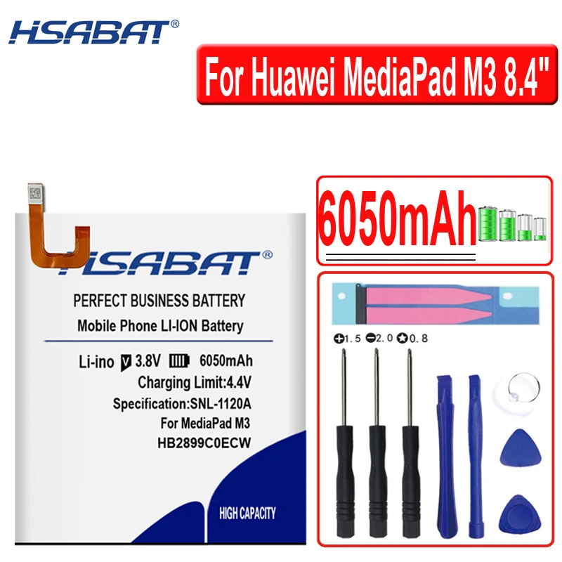 HSABAT 6050 мА/ч, HB2899C0ECW Батарея для huawei MediaPad M3 8," BTV-W09 BTV-DL09 SHT-AL09 SHT-W09