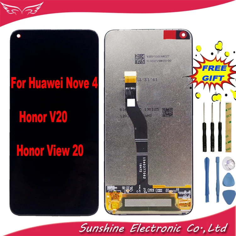 

100% Tested LCD For Huawei Honor View 20 PCT-L29 / Honor V20 / Nova 4 LCD Display With Touch Screen Sensor Complete Assembly