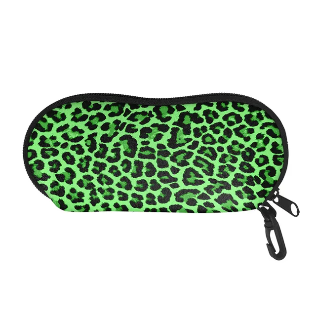 Eyewear Cases Cover Sunglasses Case for Women Animal Print Pink Leopard Glasses Box with Lanyard Zip Eyeglass Cases Accessories ZLH2888D13