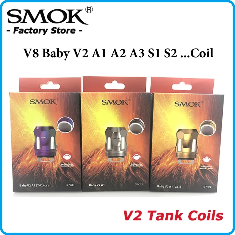 Испаритель SMOK TFV8 Baby V2 A1 A2 A3 S1 S2 K1 K4 для электронной сигареты | Электроника