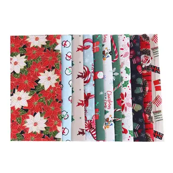 

5/10PCS 20x25cm Printed Cotton Patchwork Christmas Series Floral Fabric Quilting Fabrics For Sewing Dolls Handmade Crafts Access