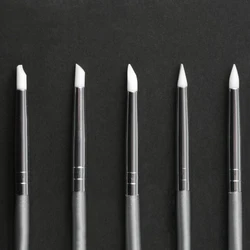 Professional Nail Art Brush Set - Gradient Painting & Dotting Kit with Acrylic Handles for Salon - Quality Manicures (E - 5pcs)