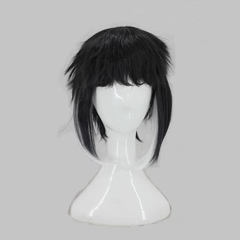 

Anime Bungo Stray Dogs Akutagawa Ryunosuke Cosplay Wig Black with White Heat Resistant Synthetic Hair Costume Props
