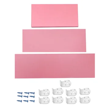 

3pcs Wall Shelf Living Room Hanging Shelf Simple Decorative Storage Rack Bookrack for Home (Punching Style, White)