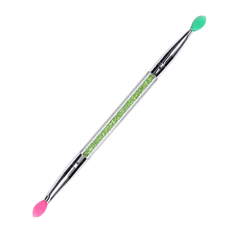 Elecool 6 Цвет силиконовая головка со стразами ручка с двойным концом теней кисти аппликатор базового слоя кисти для макияжа