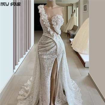 

Split Side V Neck Pageant Evening Dresses Vestido De Festa Turkish African Beading Prom Dress Dubai Arabic Party Gowns 2020