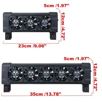 

New 3/5 Heads Low Power Consumption Chillers Cooling Fan Fish Tank Marine Ponds Temperature Controller 360 Rotating Mounter 110-