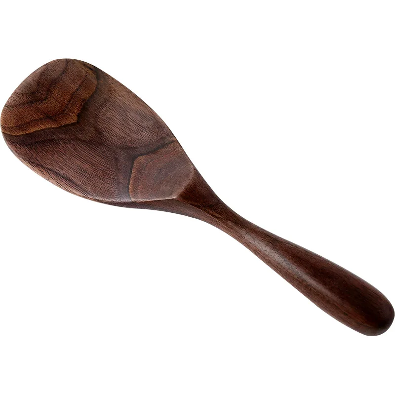 Japan Style Black Walnut Rice Scoop Home Use Non-Stick Rice Spoon Eco No Paint Natural Wood Kitchen Utensils Shovel
