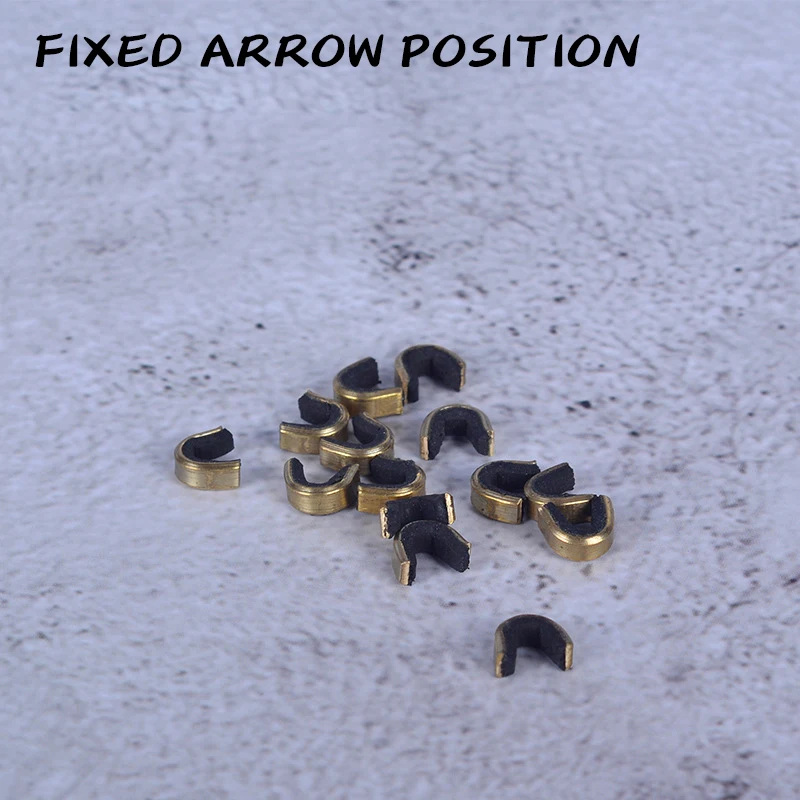 

10/30/50PCS Archery Copper Buckle Clips Positioning Hunting Accessory Arrows Points Nocking Point Bow String Position