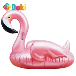 Matelas à eau gonflable pour adultes, jouets d'été géants, flamand Rose doré, 150CM 